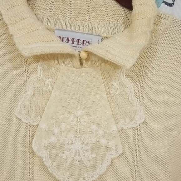 Rare Vintage Toppers sweater size S-cream - Picture 4 of 11